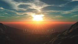 Image CG Sunrise Mountain